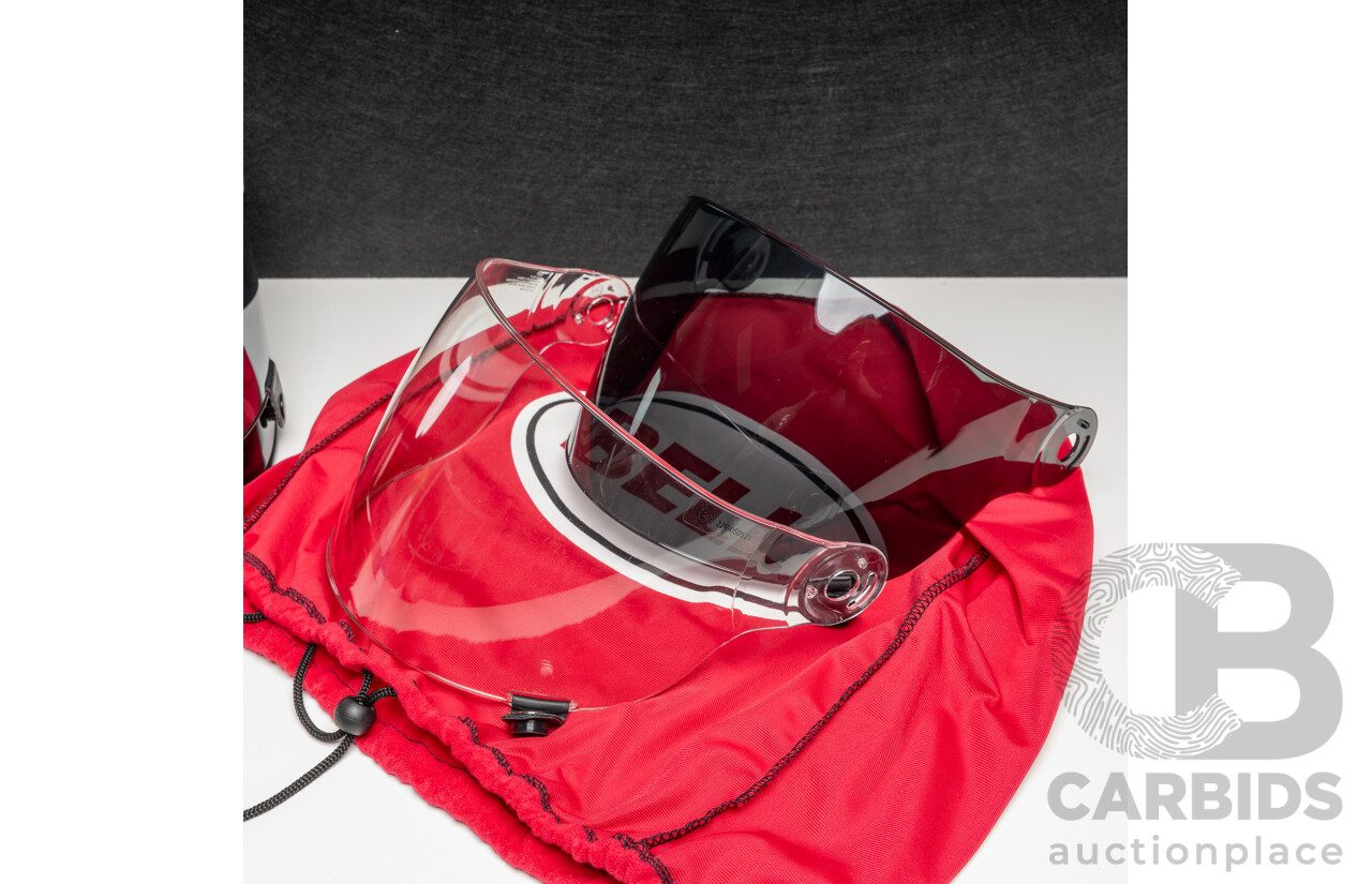Bell Bullitt Reverb Helmet with Clear, Chrome and Black Visors and Carry Bag