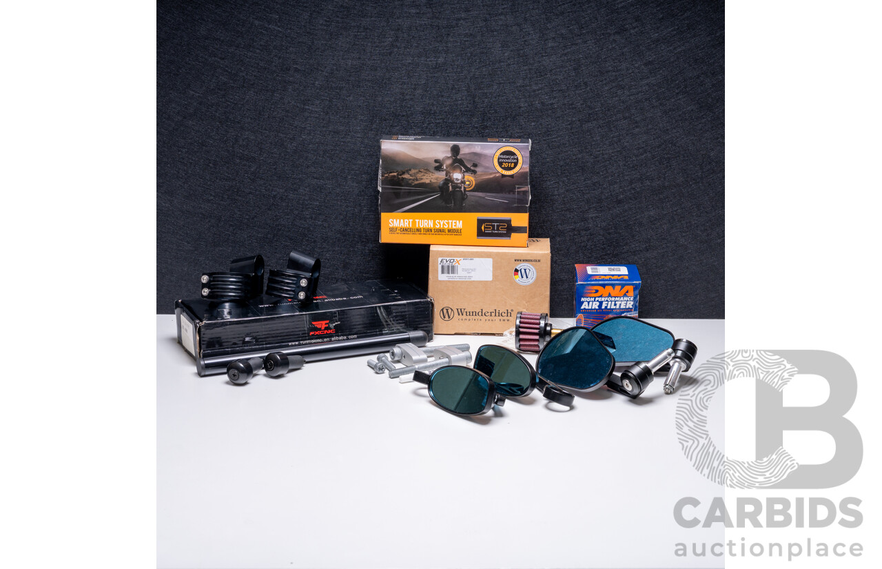 Wunderlich BMW R9T Bar Risers, STS Smart Turn System Module and Miscellanous Motorcycle Parts