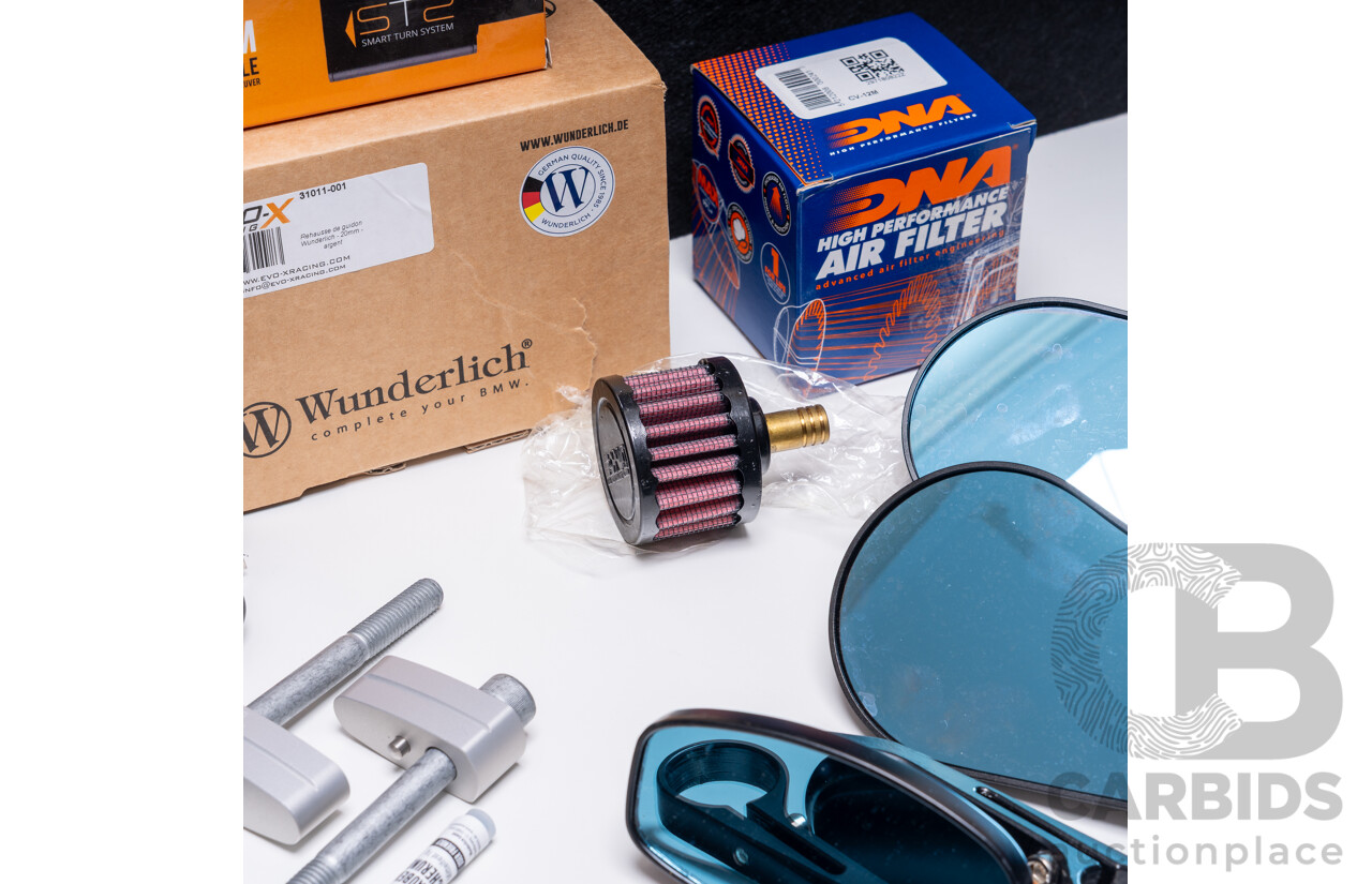 Wunderlich BMW R9T Bar Risers, STS Smart Turn System Module and Miscellanous Motorcycle Parts