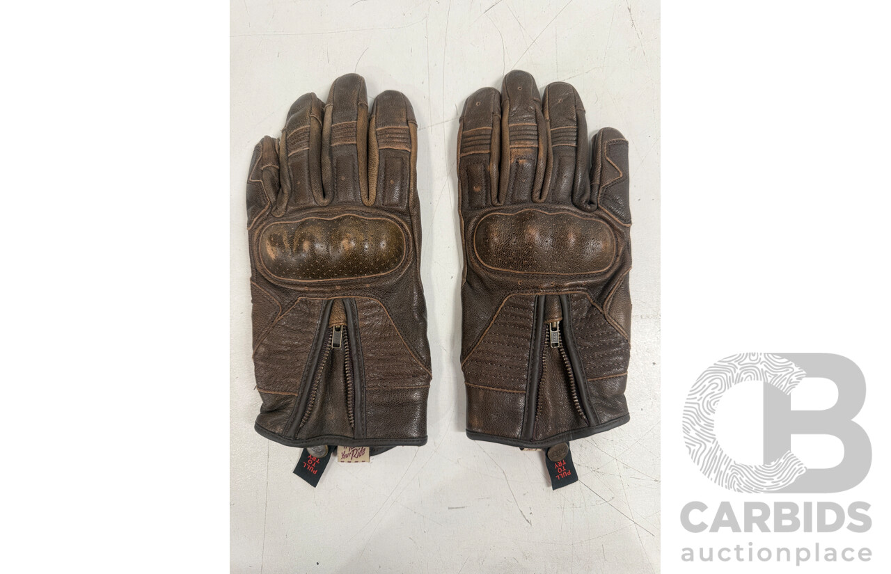 3x Ixon, Suomy, Five5 Motorcycle Riding Gloves + Rarebird, Reviti Wind Collar