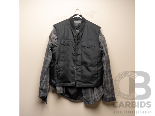 Akin Moto Flannel and Motorcycle Vest