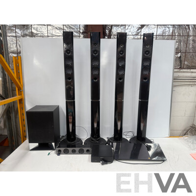 Sony Blu-Ray Disc/DVD Home Theatre System - BDV-N9200W - 4x Tower Surround Speakers + 1x Centre Speaker + 1x Ampilifier + 1x Sub Woofer + 1x Remote