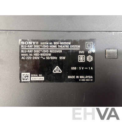 Sony Blu-Ray Disc/DVD Home Theatre System - BDV-N9200W - 4x Tower Surround Speakers + 1x Centre Speaker + 1x Ampilifier + 1x Sub Woofer + 1x Remote