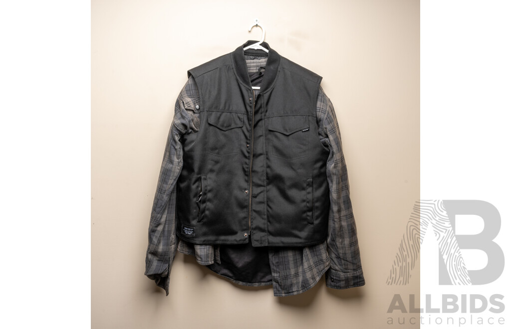 Akin Moto Flannel and Motorcycle Vest