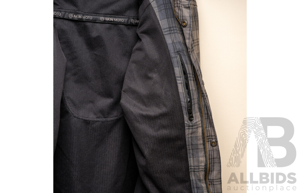 Akin Moto Flannel and Motorcycle Vest