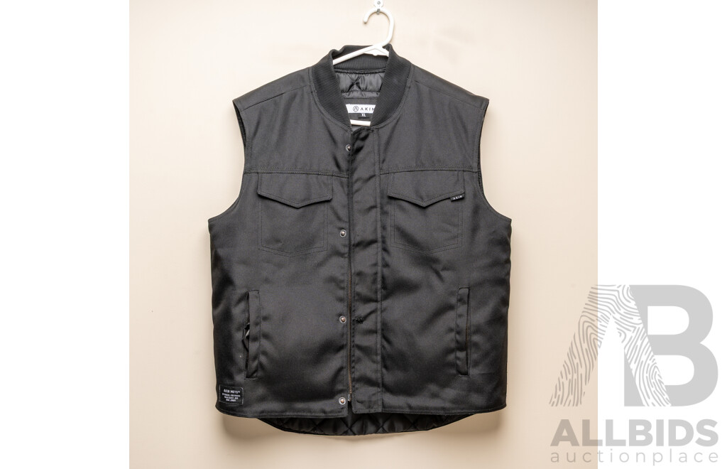 Akin Moto Flannel and Motorcycle Vest