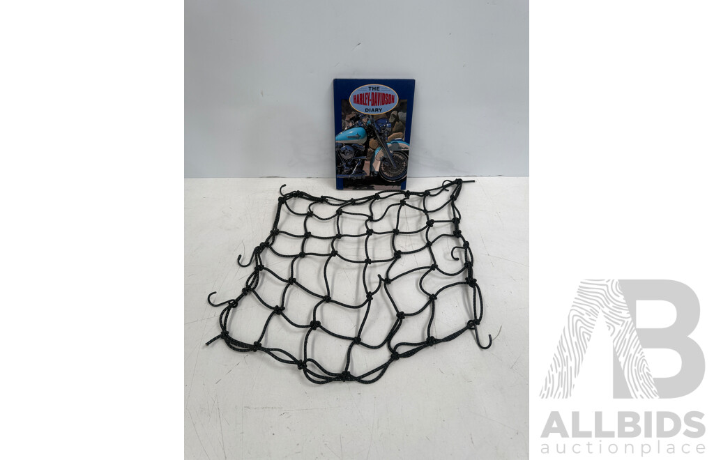 Harley Davidson Diary , 1x Open Weaved Nylon Net with Hooks