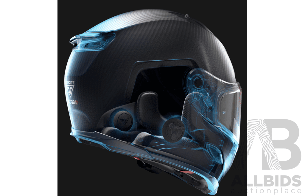 Forcite MK1S Carbon Fibre Smart Motorcycle Helmet with Inbuilt Camera GPS Infront Vision