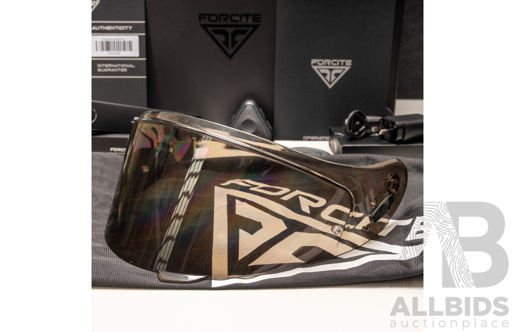 Forcite MK1S Carbon Fibre Smart Motorcycle Helmet with Inbuilt Camera GPS Infront Vision