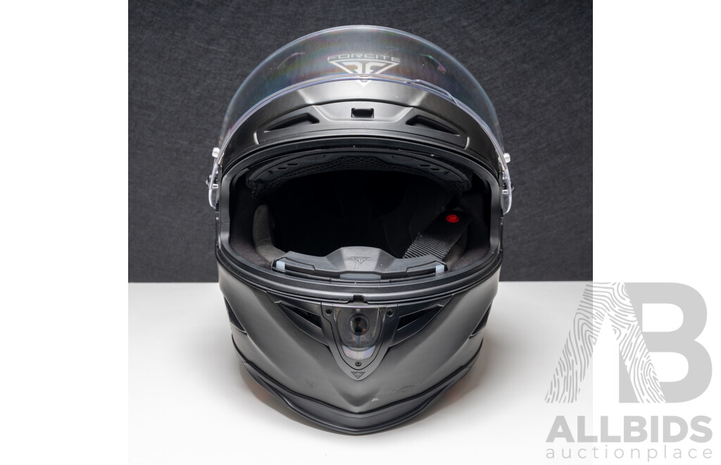 Forcite MK1S Carbon Fibre Smart Motorcycle Helmet with Inbuilt Camera GPS Infront Vision