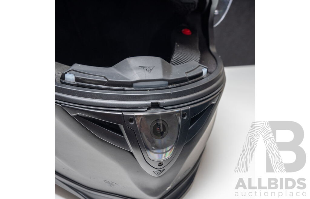 Forcite MK1S Carbon Fibre Smart Motorcycle Helmet with Inbuilt Camera GPS Infront Vision