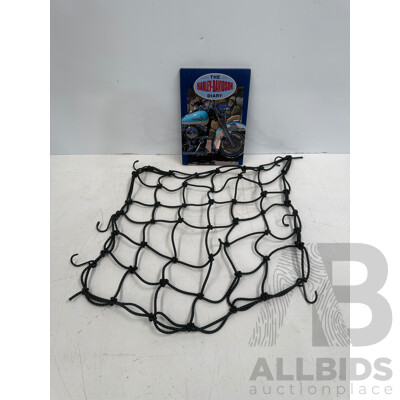 Harley Davidson Diary , 1x Open Weaved Nylon Net with Hooks