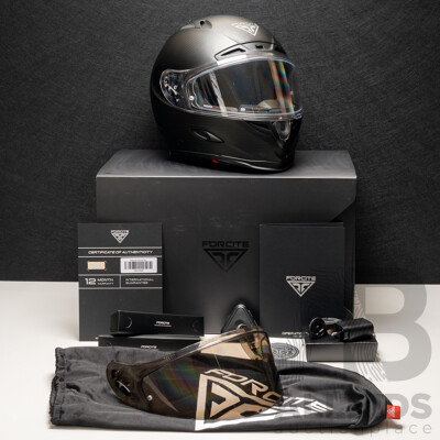 Forcite MK1S Carbon Fibre Smart Motorcycle Helmet with Inbuilt Camera GPS Infront Vision