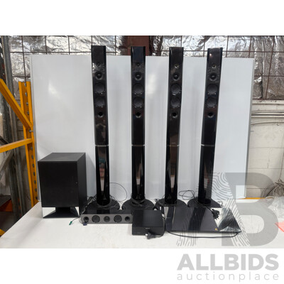 Sony Blu-Ray Disc/DVD Home Theatre System - BDV-N9200W - 4x Tower Surround Speakers + 1x Centre Speaker + 1x Ampilifier + 1x Sub Woofer + 1x Remote