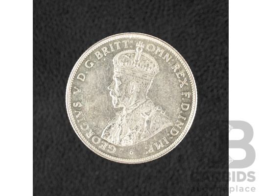 Australian 1935 KGV Silver Florin, High Grade .925