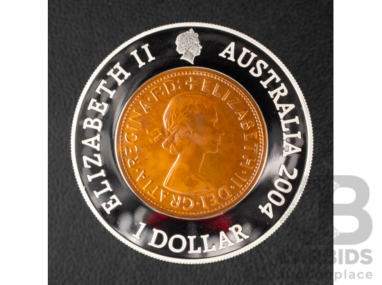 Australian RAM 2004 One Dollar Proof Coin, 40th Anniversary of the 1964 Penny .999