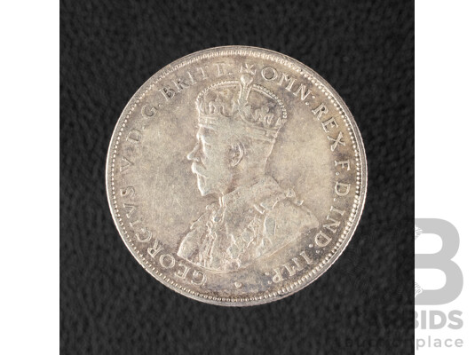 Australian 1924 KGV Silver Florin, High Grade .925