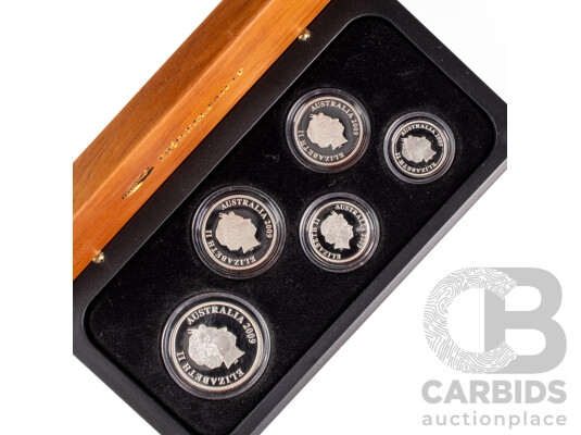 Australian Perth Mint Five Silver Proof Coin Decimal Pattern Set .999