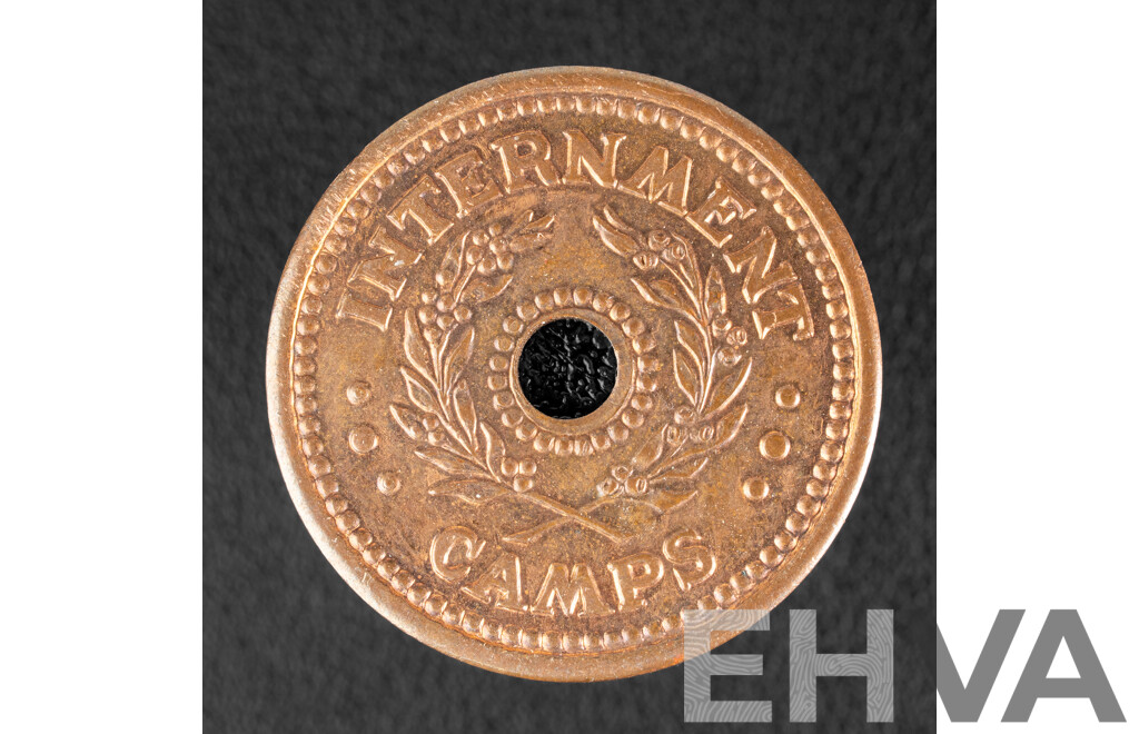 Australian World War Two UNC Five Shilling Internment Camp Coin