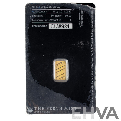Australian Perth Mint Gold One Gram Bar .999