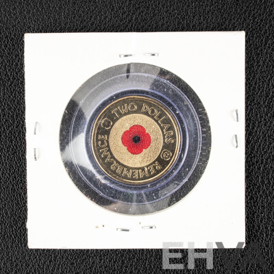 Australian RAM 2012 UNC Two Dollar, Red Poppy Remembrance 'C' Mint Mark