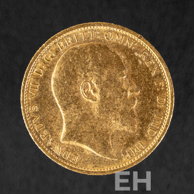 Australian 1903 KEVII Gold Sovereign, Sydney Mint .917