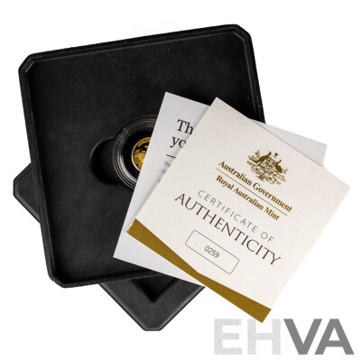 Australian RAM 2022 Gold Proof Ten Dollar Coin, Dinosaurs Down Under, Muttaburrasaurus, C Mint Mark .999