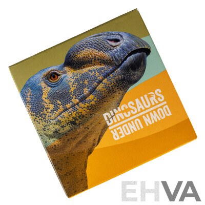 Australian RAM 2022 Gold Proof Ten Dollar Coin, Dinosaurs Down Under, Muttaburrasaurus, C Mint Mark .999