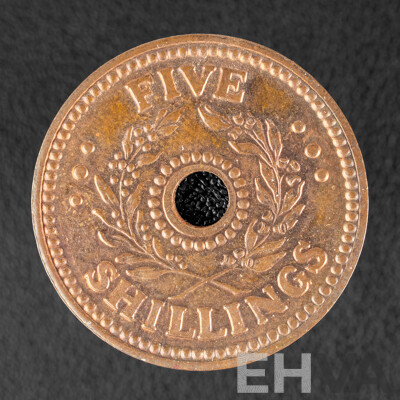 Australian World War Two UNC Five Shilling Internment Camp Coin