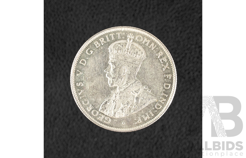 Australian 1935 KGV Silver Florin, High Grade .925