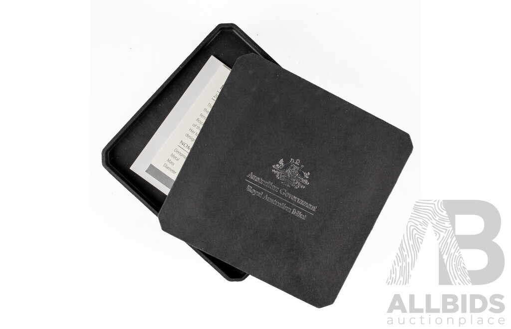 Australian RAM 2022 Silver Proof One Dollar Coin, C Mint Mark, Dinosaurs Down Under - Timimus  .999
