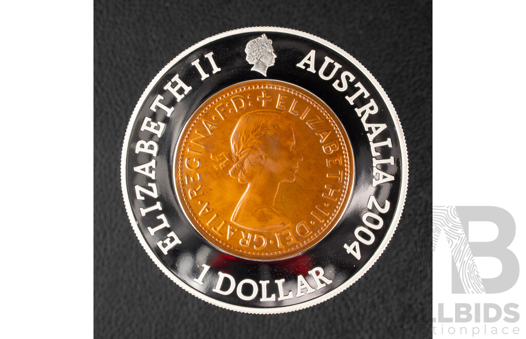 Australian RAM 2004 One Dollar Proof Coin, 40th Anniversary of the 1964 Penny .999