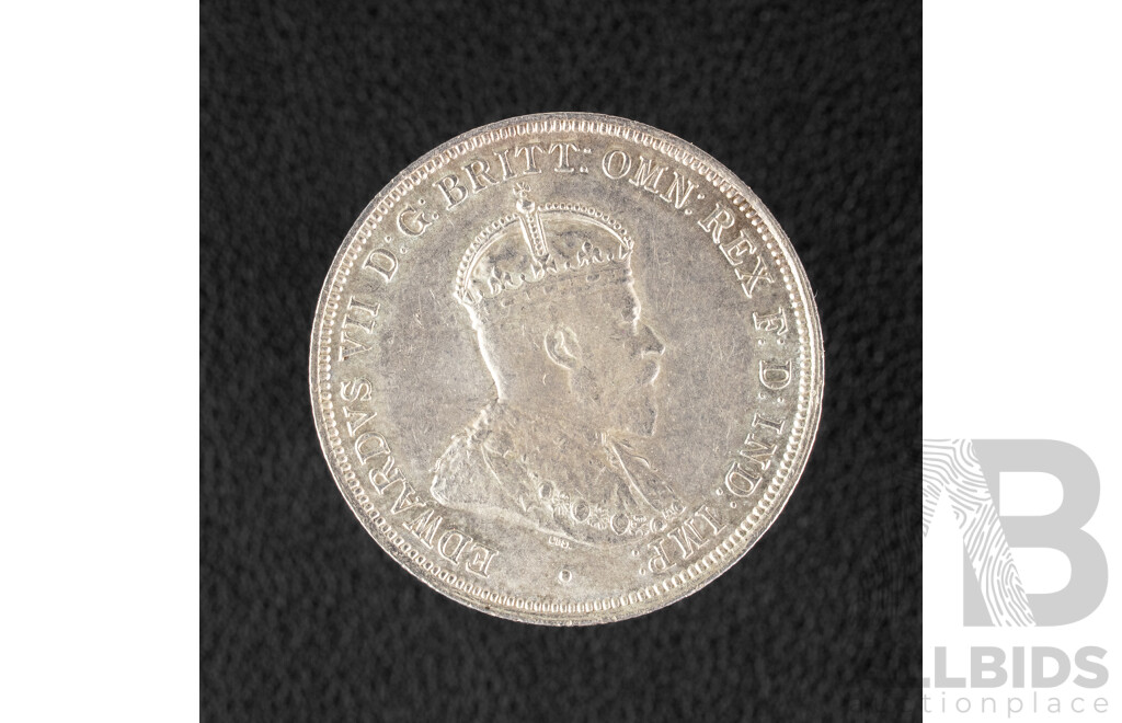 Australian 1910 KGV Silver Florin, High Grade .925