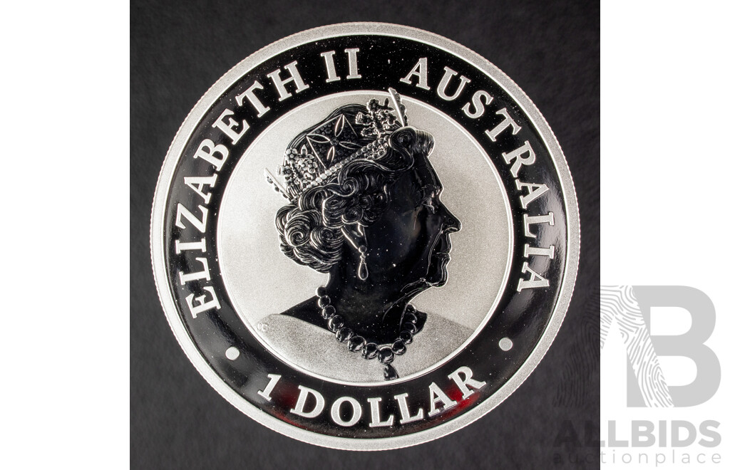 Australian Perth Mint 2019 One Dollar Silver Gilded Coin, 150th Anniversary of the Welcome Stranger Nugget .999