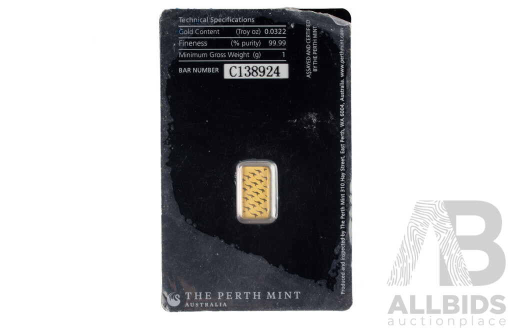 Australian Perth Mint Gold One Gram Bar .999