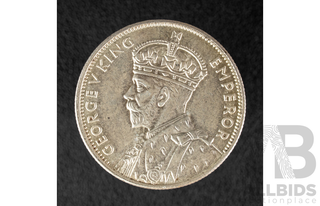Rare Australian 1934-35 Silver KGV Florin, Commemorative Victoria Centenary, High Grade .925