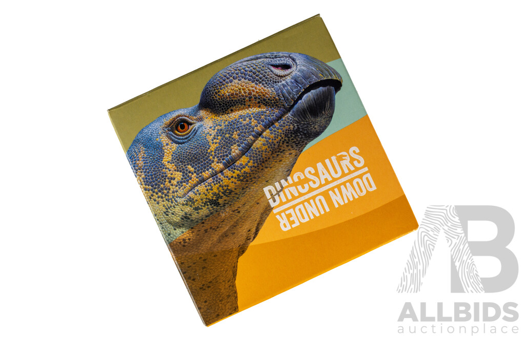 Australian RAM 2022 Gold Proof Ten Dollar Coin, Dinosaurs Down Under, Muttaburrasaurus, C Mint Mark .999