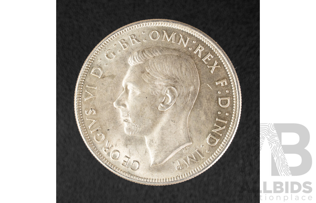 Australian 1937 UNC KGVI Silver Crown .925