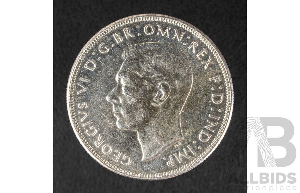 Australian 1938 KGVI Silver Crown, High Grade .925