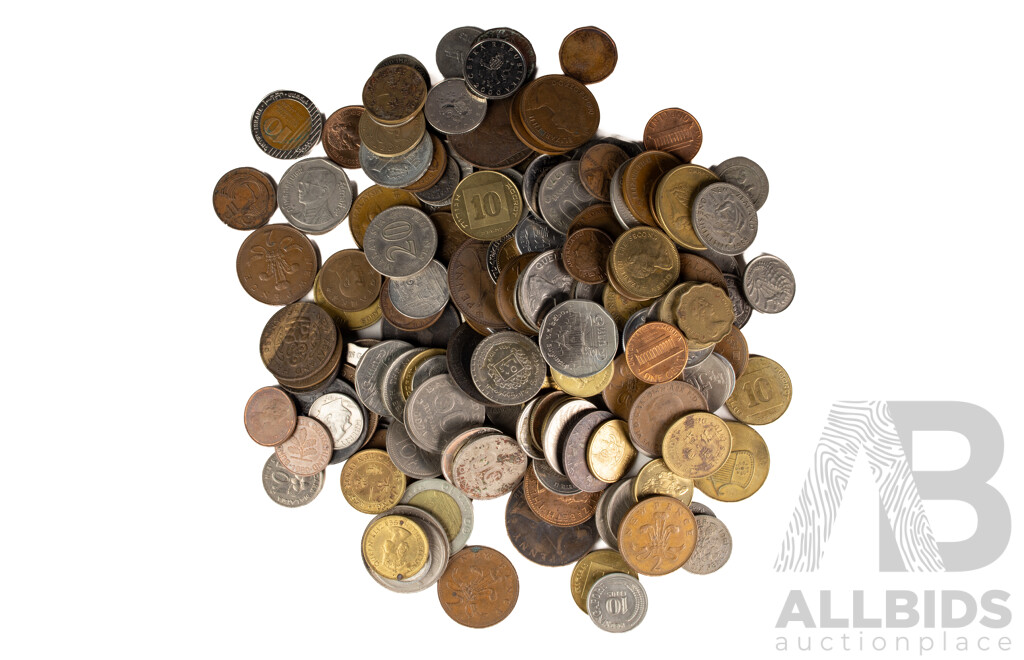 Collection of Vintage International Coins Including USA, Hong Kong, New Zealand, Singapore, Thailand, United Kingdom, China, Israel, Magyar - Approximately 820 Grams