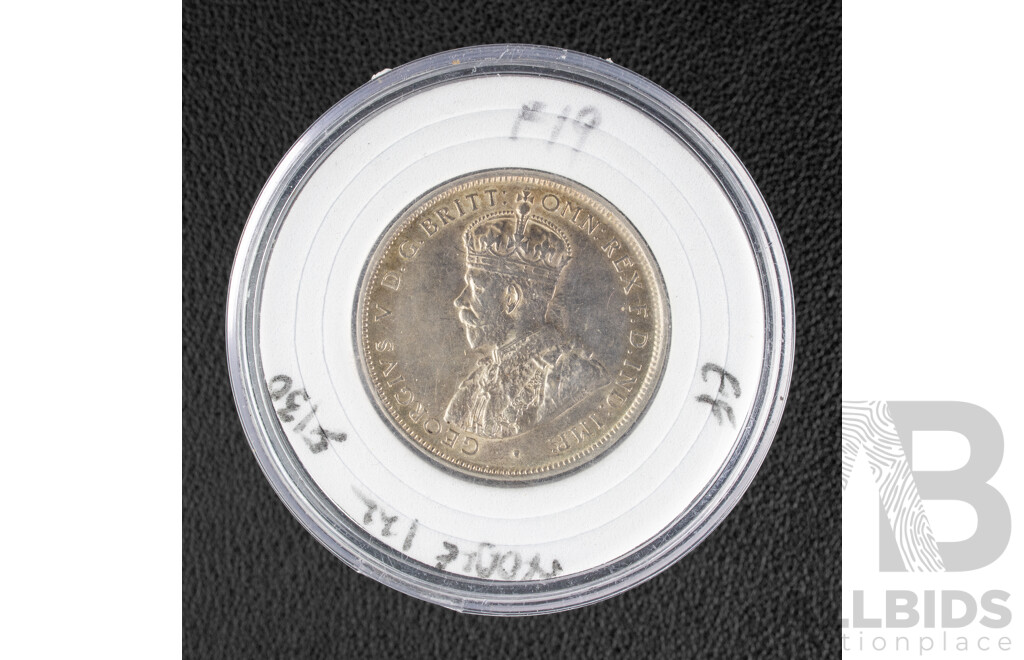 Australian 1917M KGV Silver Florin, Melbourne Mint .925
