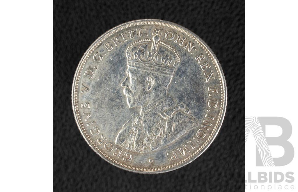 Australian 1934 KGV Silver Florin .925