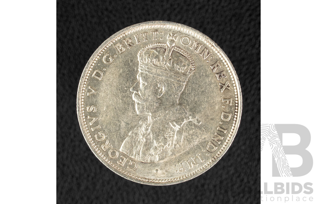 Australian 1914 KGV Silver Florin .925
