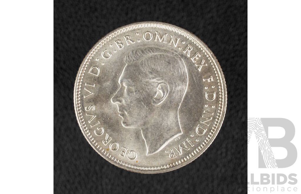 Australian 1938 KGVI Silver Florin, High Grade .925