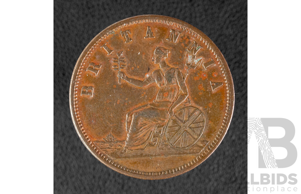 Australian Circa 1852 J.M. Leigh Tobacconist, Sydney One Penny Token