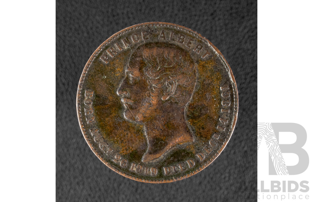 New Zealand Cica 1862 S.H Hague Smith Iron Monger Merchant One Penny Token