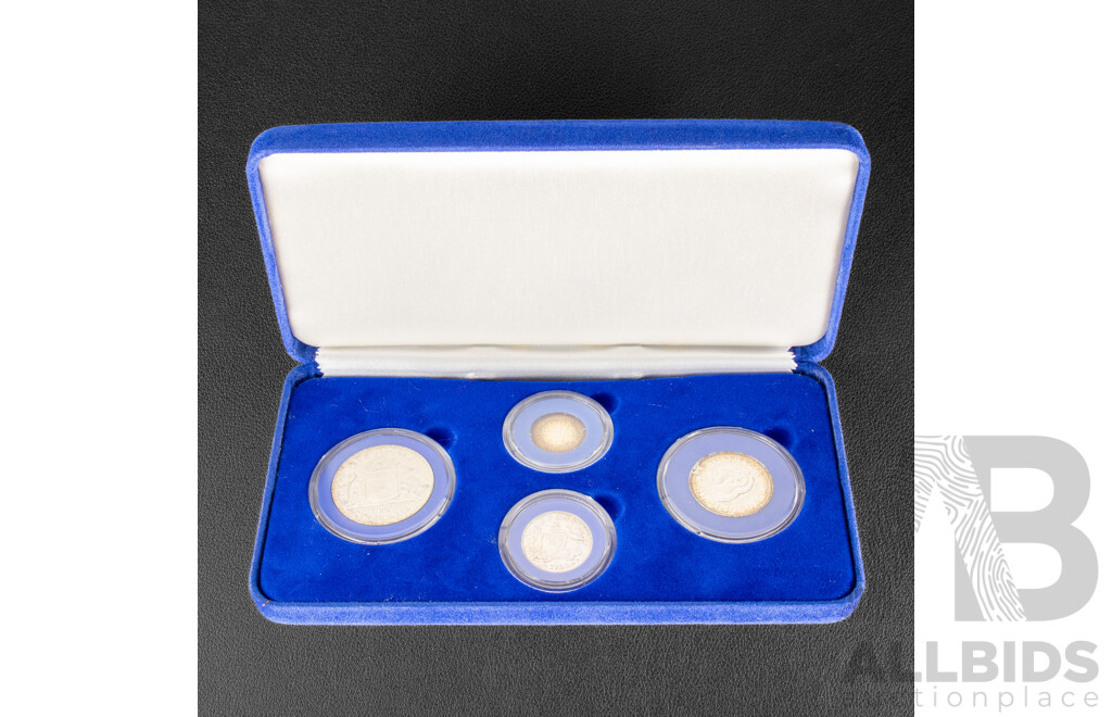 Australian Melbourne Mint 1963 Four Silver Proof Coin Set .500
