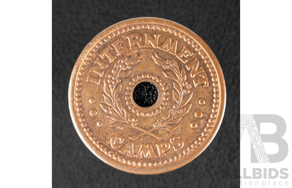 Australian World War Two UNC Five Shilling Internment Camp Coin