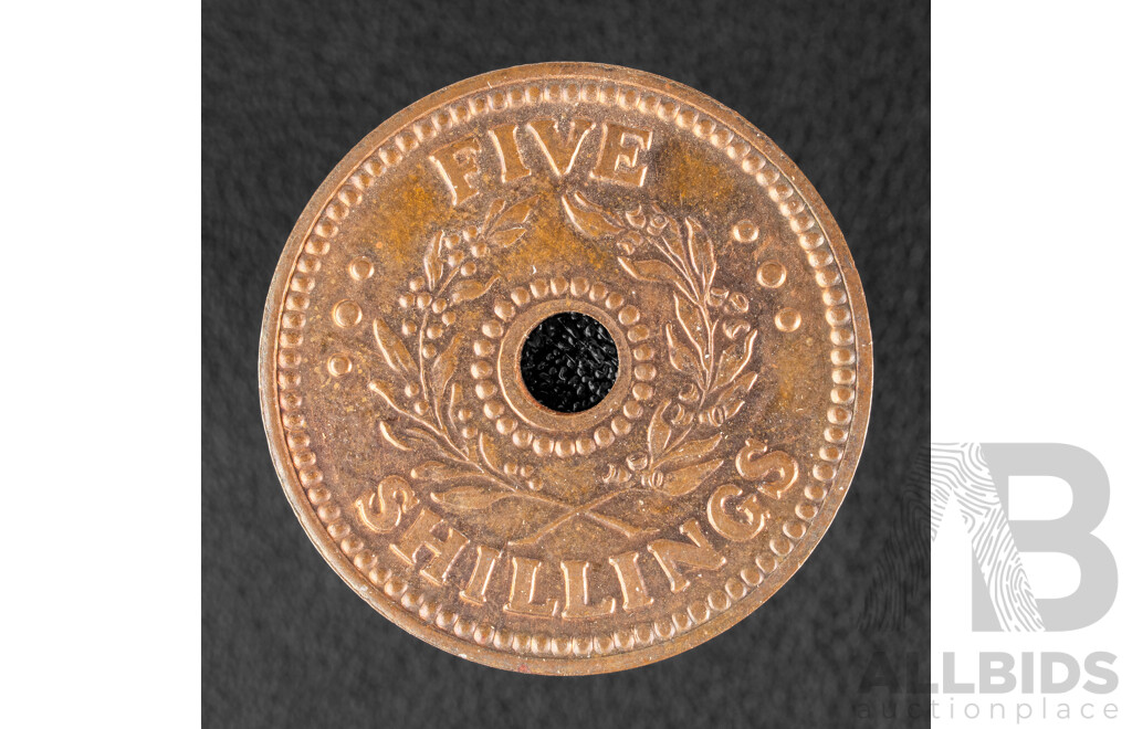 Australian World War Two UNC Five Shilling Internment Camp Coin