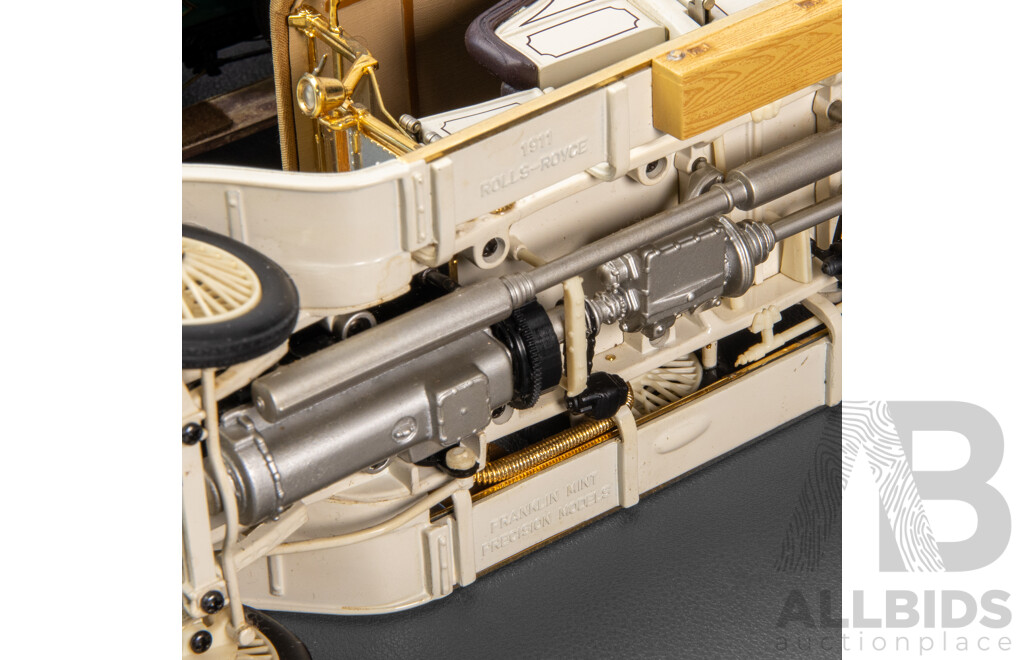 Five Franklin Mint Diecast Classic Cars Including 1913 Ford Model T, 1907 Rolls Royce Silver Ghost, 1911 Rolls Royce Tourer, 1905 Rolls Royce Open Top, 1904 Mercedes Simplex